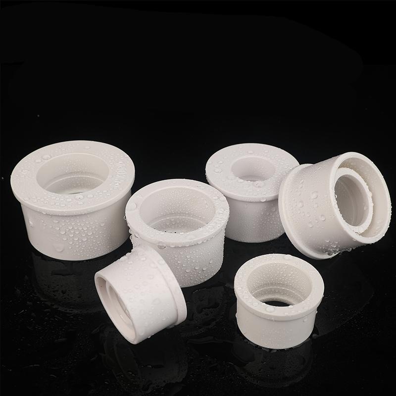 5Pcs/Lot I.D 20/25/32/40/50/63mm PVC Bushing Reducer Connector White PVC Pipe Joints Garden Water Supply Tube Reducing Union