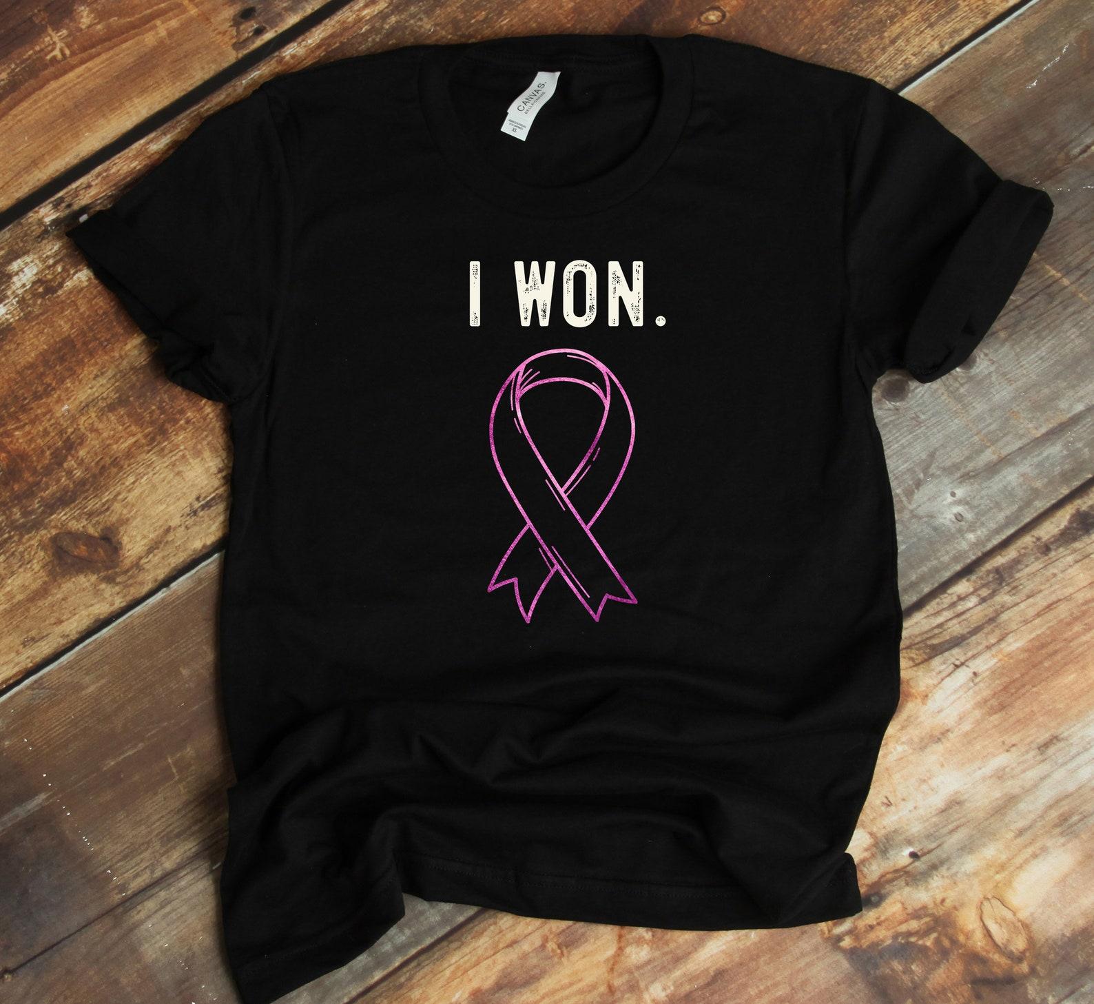 I Won Against Cancer T-Shirt - Big C Warrior - I Beat Cancer - Cancer Survivor - Breast Cancer Awareness - Pink Ribbon M