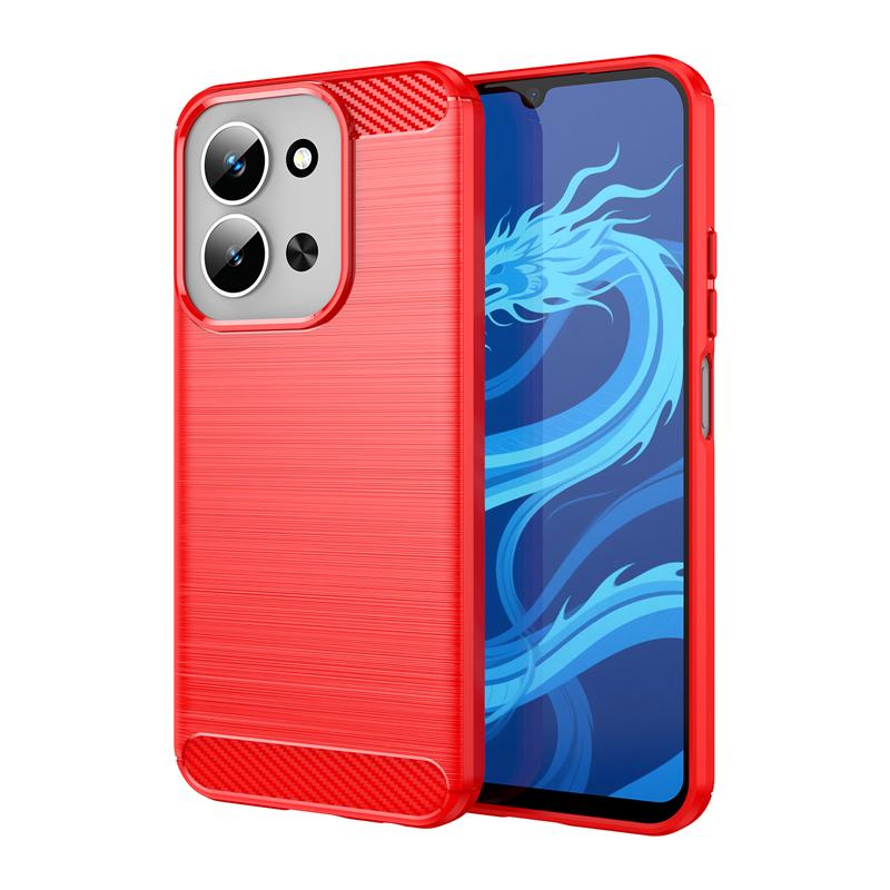 

For Cover Xiaomi Redmi 15C Case For Redmi 15C Anti-knock Soft TPU Silicone Carbon Fiber Back Case For Redmi 15C Case 6.9 inch Redmi 15C 173.16mm красный