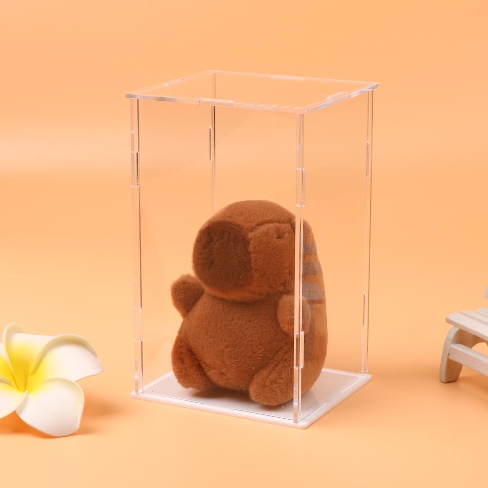 1 st Transparent Akryl Displayfodral Förvaringslåda 11,4x9,7x18cm för Labubu Plyschdockor/Leksaker Organizer Skyddsbehållare