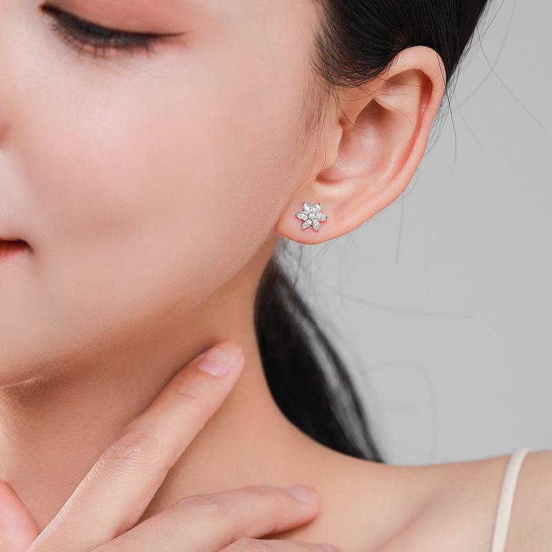 Tancise 925 Sterling Silver Zircon Earrings Drop Earrings For Women Wedding Party Gifts