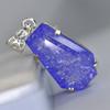 Natural Purple Tanzanite CERTIFIED 41.10 Ct Sterling Silver Fancy Gems Pendant MY.PD-169-NS