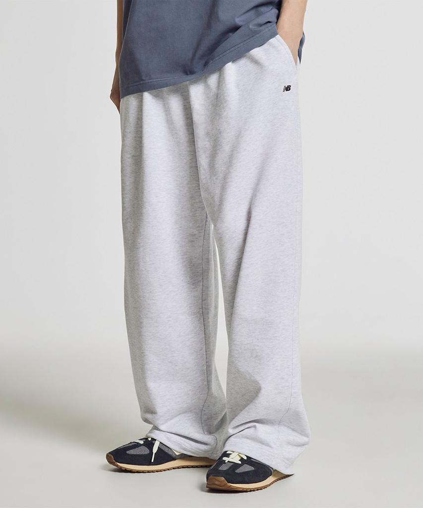 Nyuballanseu Nbmlg21433 / Uni Essential Summer Lightweight One-Pleat Wide Pants (Light Gray)