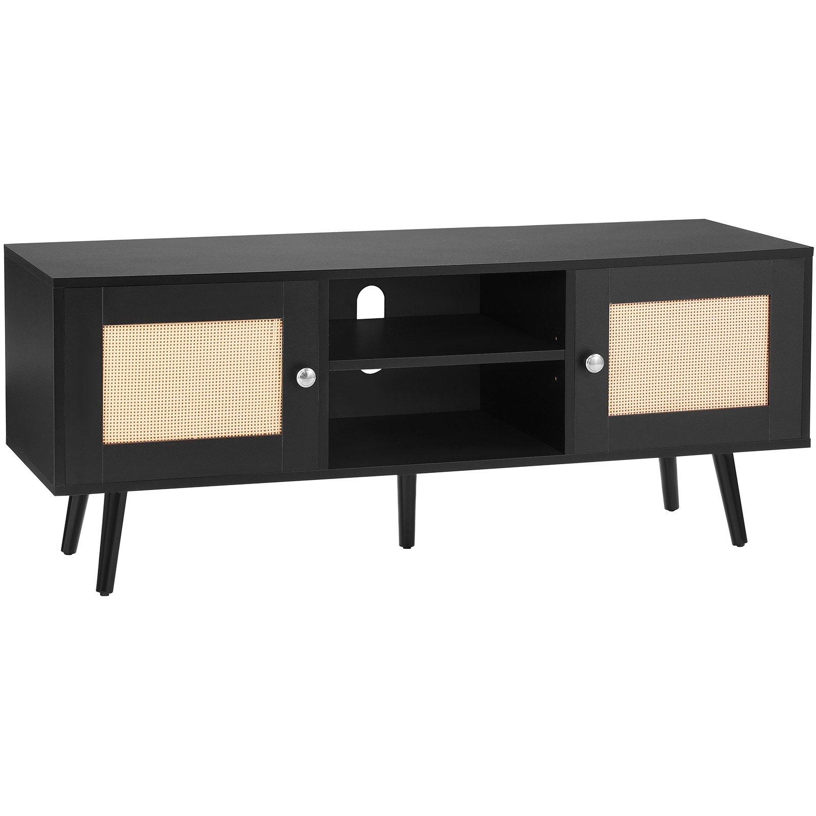 VEVOR Rattan TV Stand, Boho TV