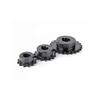 4-point 08B Sprocket Industrial Gear 22T-30Teeth 45 # Steel Inner Hole: 20-40mm Steel Blackened 08B High-frequency Quenching