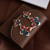 Retro Niche Enamel Stud Earrings Colored Bow Long Earrings Women'S Fashion Temperament High-End Atmospheric Earrings