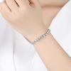 2025 New Fashion Green Crystal Friendship Bracelets Bangles for Women Silver Color Round Zircon Charm Bracelet Braclet Gifts