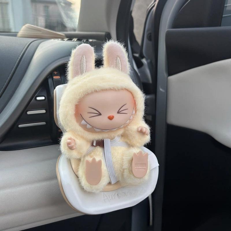 Labubu Sit Sit Party Car Seat Freshener - Cute Car Air Conditioner Ornament & Accessory