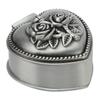 Zinc Alloy Heart Shape Jewelry Box Antique Heart Shape Rose Trinket Box Vintage Trinket Organizer