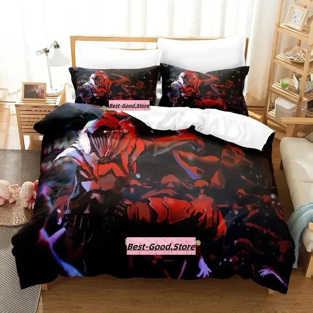 New Goblin Slayer Beding Set Single Twin Printed Bed Linen Set With Pilowcase Bed Soft Duvet Cover Single Double Quen Super King-Sized Dimensionsd