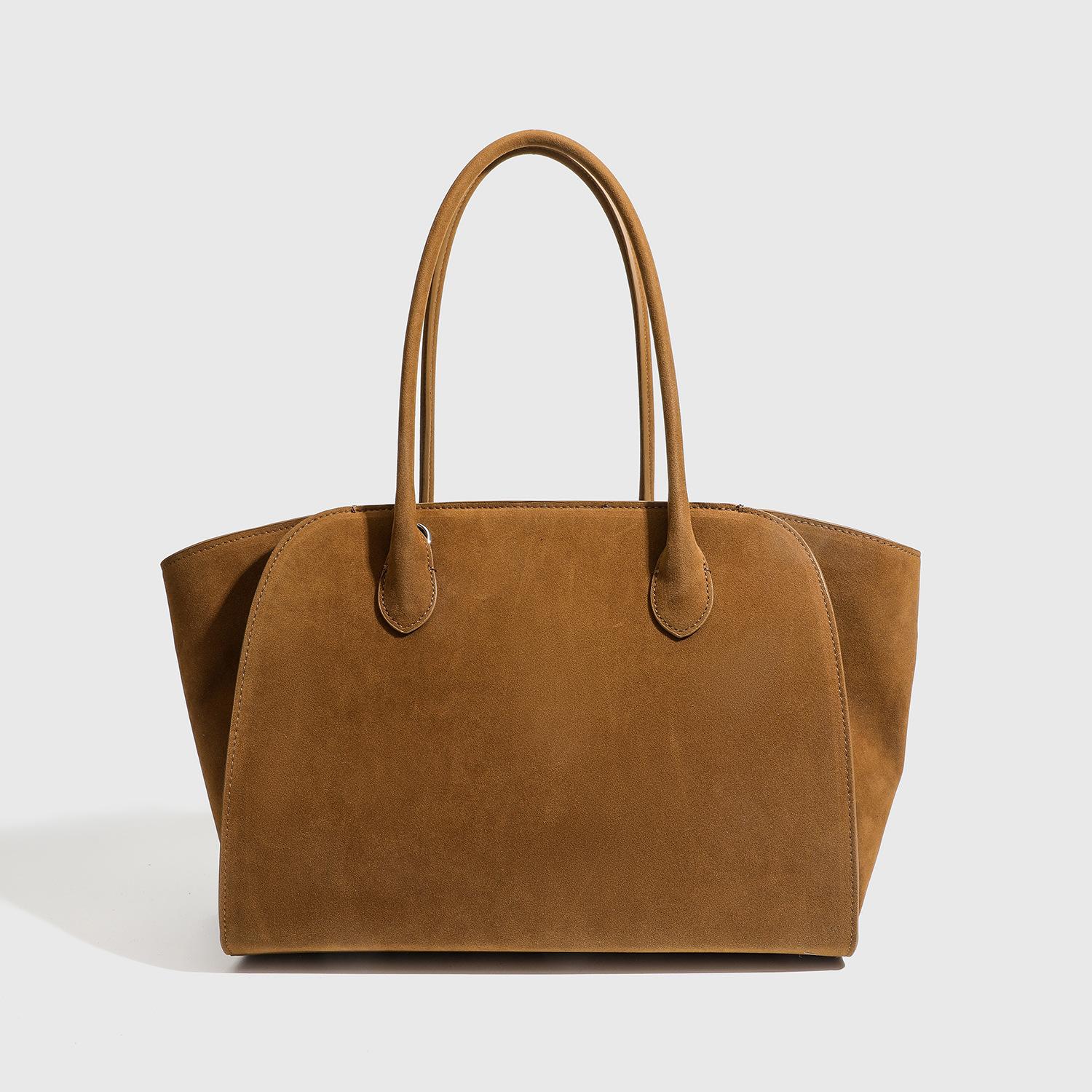 

Large Capacity Simple Handbag Shopping Bag Premium Feeling Tote Armpit Bag Commuter Bag