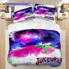 Juice Wrlds Neon Legacy Three-piece set (1 * duvet cover + 2 * pillowcase, without core) 2D Flat Bedding set Christmas birthday gift