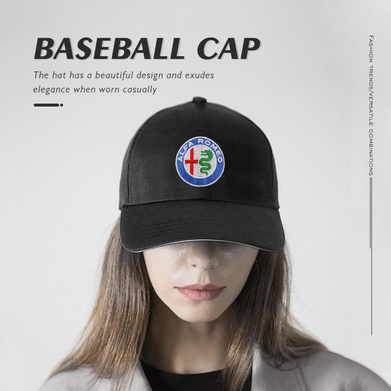 Alfa Romeo Logo Baseball Cap Sports Sunshade Peaked Hat For Alfa Romeo Giulia Stelvio Giulietta 156 159 147 Mito Tonale Brera