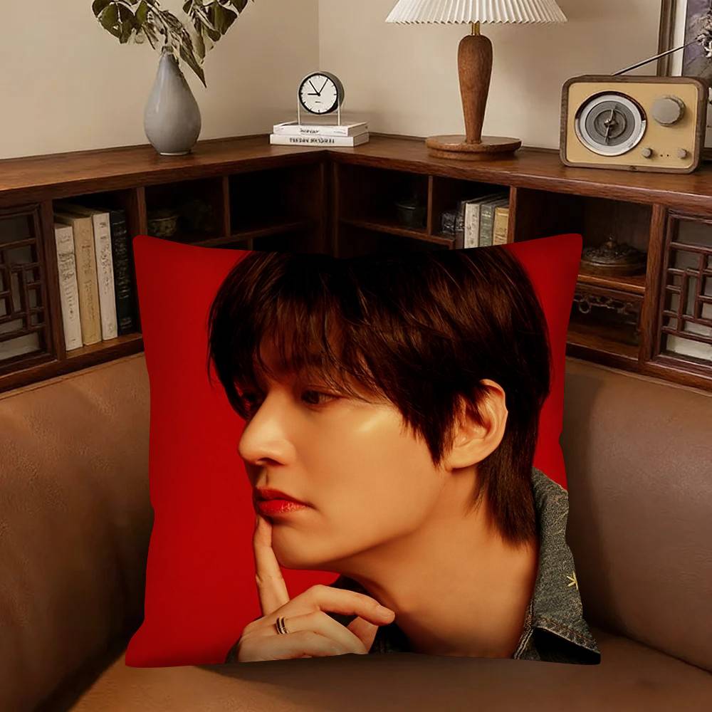 Korean Actor LLee MinHo Pillow Case Fashion Square Pillowcase Bedroom Sofa Room Ins Decoration Leisure