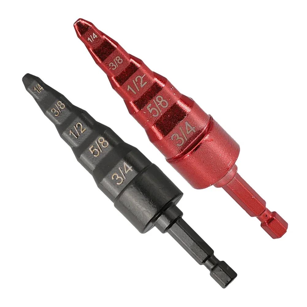 2pc Pipe Expander Air Conditioner Copper Pipe Expander Tubing Repair Tool  Hexagonal Handle Swaging Drill Bit Set  Tube Expander