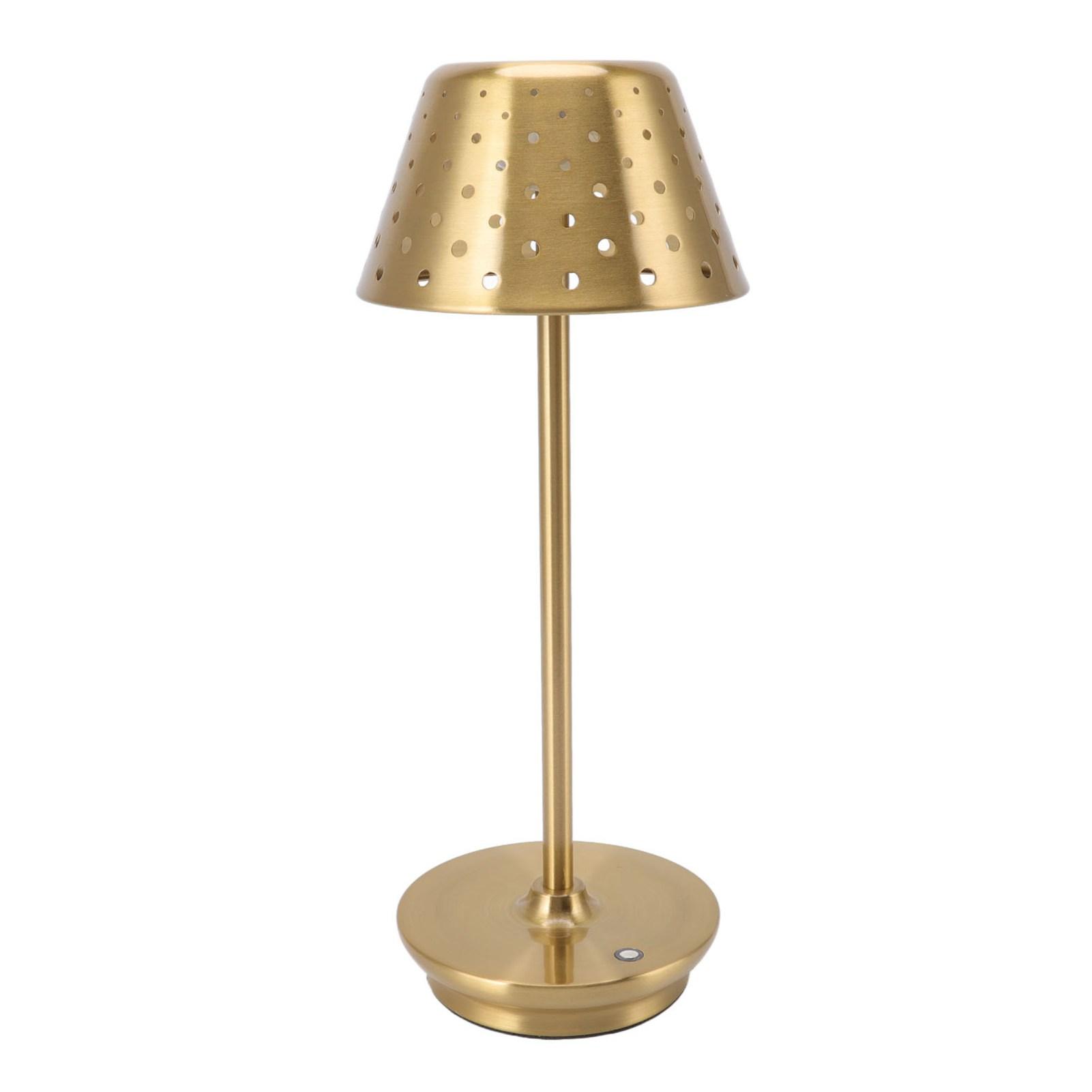 

LED Desk Lamp Cordless Design Retro Table Lamp Stepless Dimming Touch Table Light 3 Color Dimming Indoors Decorative Lamps золотий