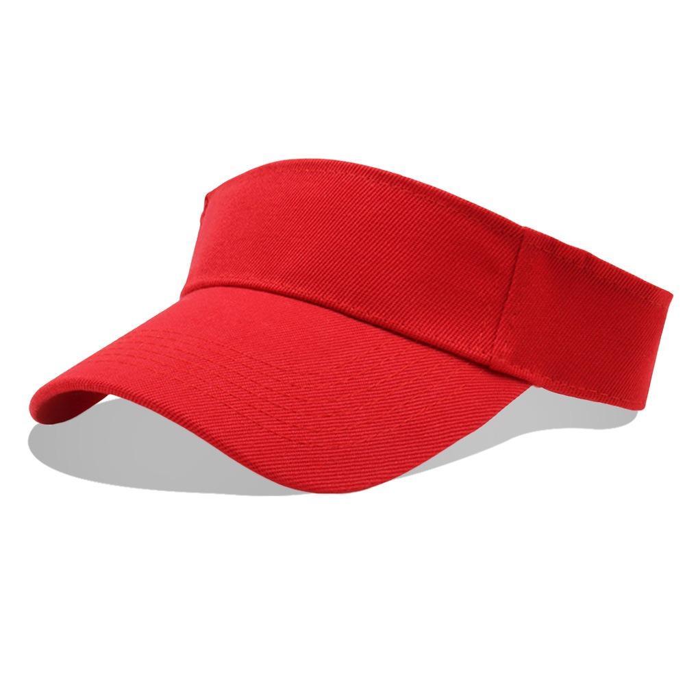 

Cotton Outdoor Sports Hat Quick-Dry Structured Brim Sun Visor Hat Solid Color UV Protection Sports Visor