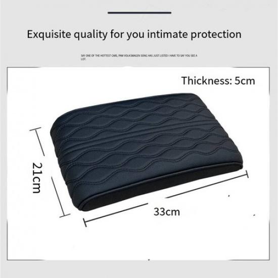 Universal Car Armrest Pad Cover Center Console Box Cushion Mat Black 1Pcs