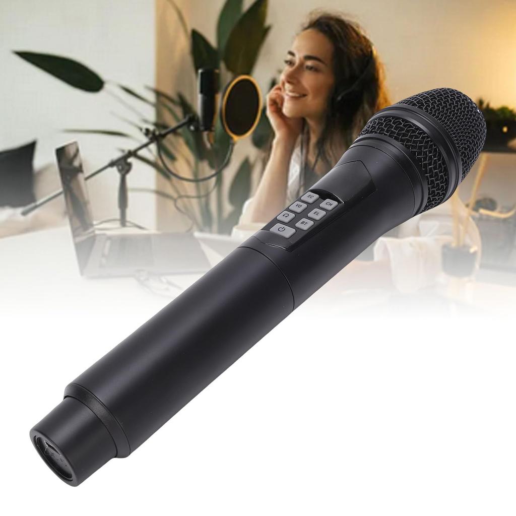 Acogedor Wireless Handheld Microphone 2.4G Bluetooth Dynamic Microphone Sound Effects Voice Changer Noise Reduction 6.35mm Jack for Live Streaming
