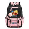 Peripheral Printed Backpack Usb Computer Bag Large Capacity School Bag Travel Bag