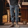 Men's pants new trendy cargo pants, wide-cut long pants, multi-pocket jogger pants, loose casual pants, high street