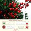 Christmas Artificial Holi Berries Fruit for Christmas Tree Decoration Flower Wreath DIY Christmas Craft (Pack of 100)|Christmas Ornaments Props