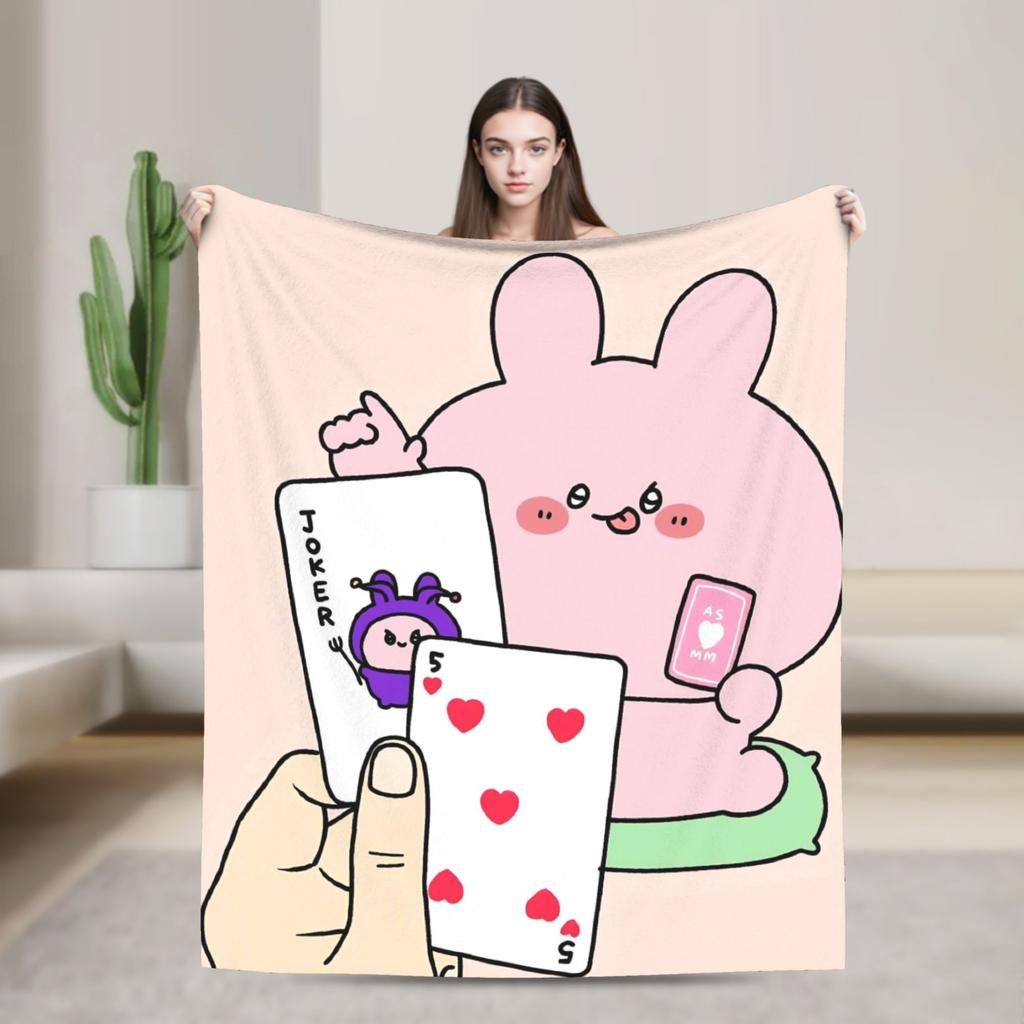A-Asamimichaan Plush Blankets Girls Boys  Flannel Bedding Throws For Couch Chair Super Warm Custom Quality Bedspread Gift