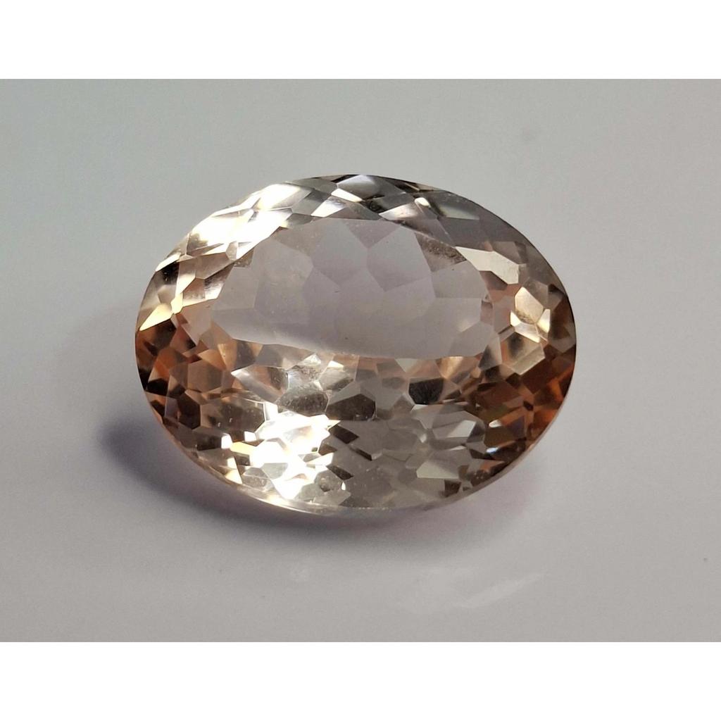 13-15 Ct Natural Light Peach Morganite Oval Cut Beautiful Certified Gemstone