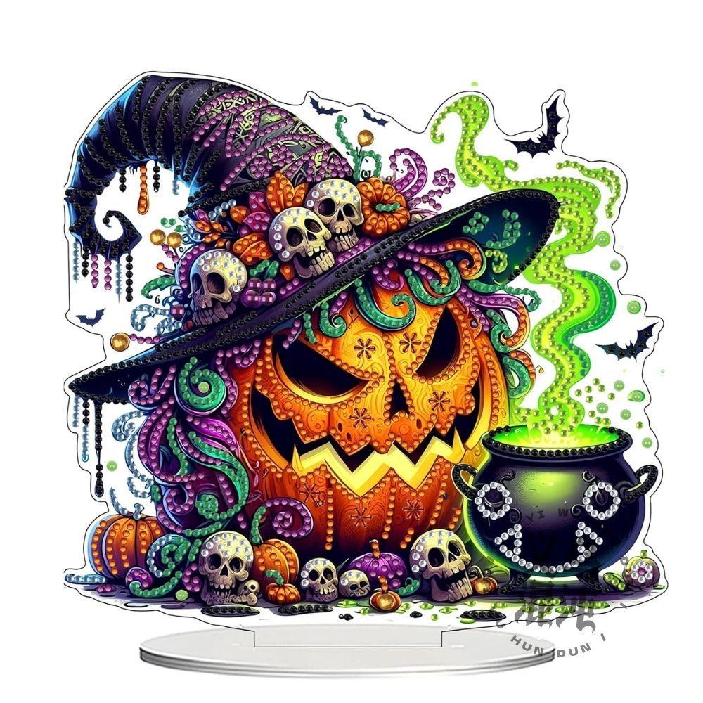 Halloween Diamond Painting Ornament Handmade DIY Crystal Special-shaped Diamond Sticker Diamond Art Desktop Decoration