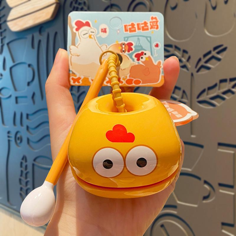 

Cluck Adorable Plush Chick Stress Relief Keychain Cute Cartoon Pendant For Students And Gifts Coffee