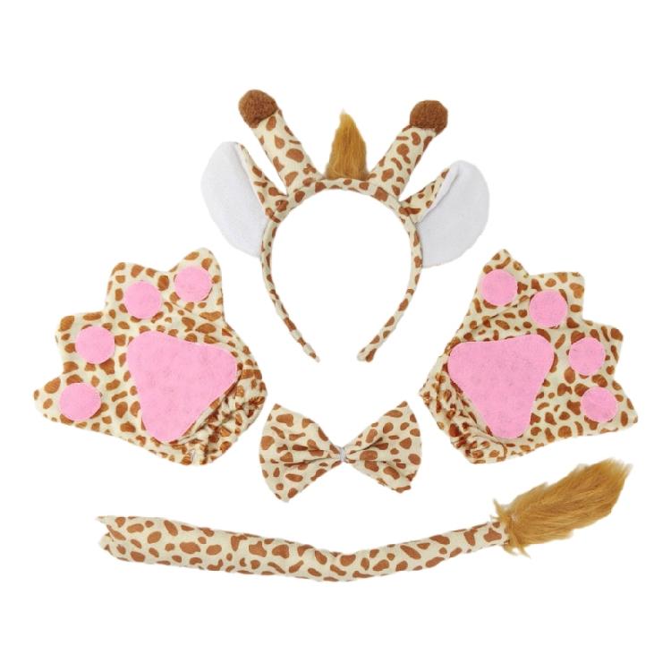 Animal Dress up Kits Hairband, Tail, and Bowtie for Kids Birthday Parties