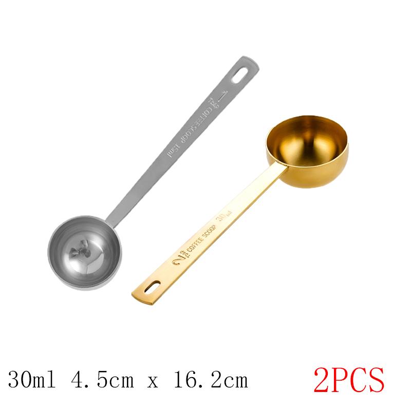 2/3PCS 15/30ML Stainless Steel Coffee Measuring Spoon Long Handle Coffee Spoon Baking Accessories Tool Spoon Kitchen Tool