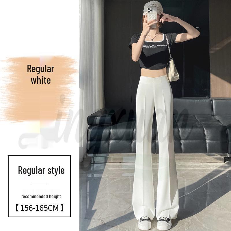 2026 Women's High Waist Micro Flare Casual Floor-Length Wide Leg Pants