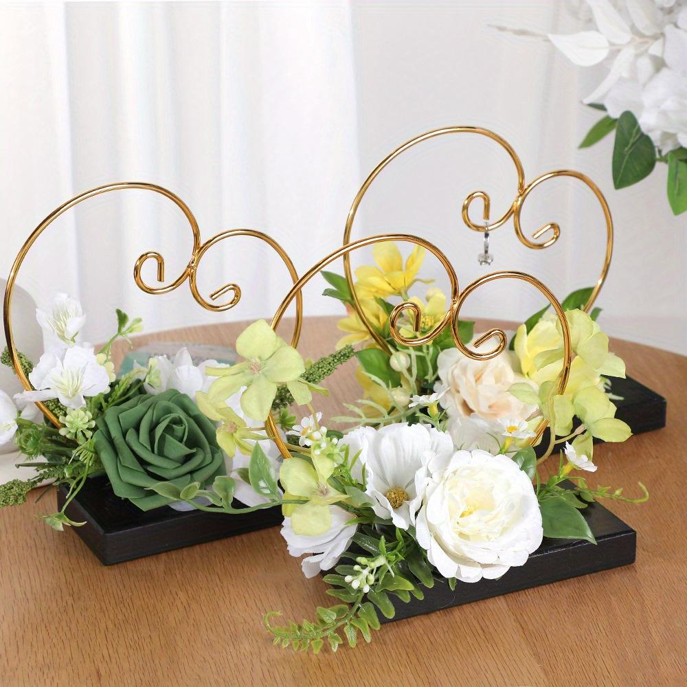 1Pc Nordic Artificial Flower Iron Storage Ornaments Retro Love Ring Rack