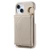 Sharp WISH4 iPhone15 Diamond Line Finger Ring Crossbody Phone Case with Card Slot