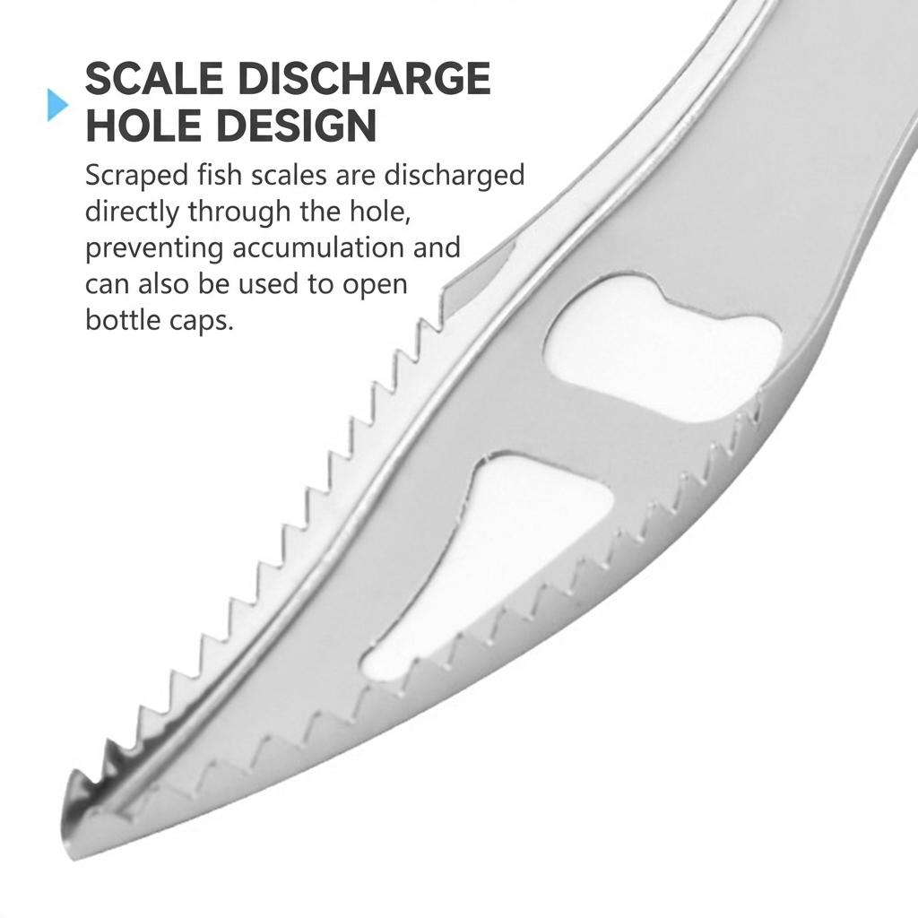 Stainless Steel Fish Scaler 430 Food Grade Heavy Duty Scraper For Kitchen Home Use