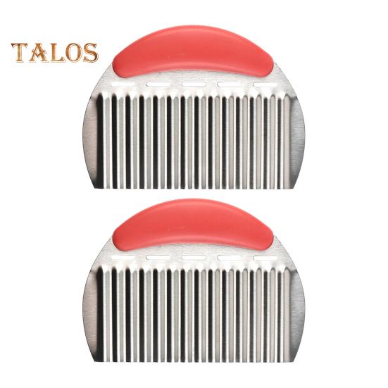 

2 шт. волнистая резка для картофеля из нержавеющей стали с ручкой, которую можно мыть в посудомоечной машине, резак для моркови и овощей 2pcs