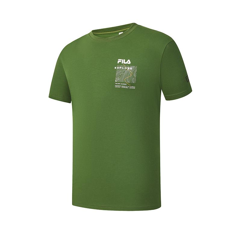 Fila Исследуйте Optima Функциональный Минималистичный Спортивный Повседневный Тренировочный Уличный Удобный Свитшот с Круглым Вырезом Вязаный Футболка с Коротким Рукавом A11M617106F-KK M