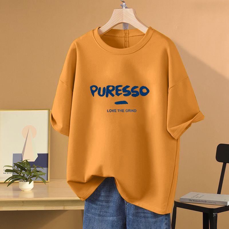 Women's Summer Fashion: 100% Cotton Short-Sleeve T-Shirt - American Design, Versatile for Students