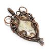Moss Agate 999 Copper Wire Wrapped Pendant, Handmade Gemstone Jewelry Pendant Gift For Birthday