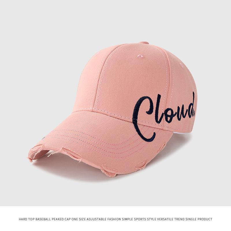 Spring and Autumn Baseball Cap Hard Top Cap Women's Large Deepened Letters Big Head Circumference Hat Men's Tide Autumn and Winter