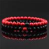Hot Sale 2pcs/Set Couples Beaded Bracelets Tiger Eye Black Lava Natural Stone Beaded Bracelets Malachite Energy Elastic Jewelry