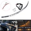 Motorcycle Chrome Windshield Trim Flasher Turn Signal LED Light For Harley Touring Electra Street Glide Classic 2014-UP
