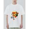 Casual T Shirt Black Pizza Gamer With Headphones And Controller Graphic For Gaming And Everyday Wear