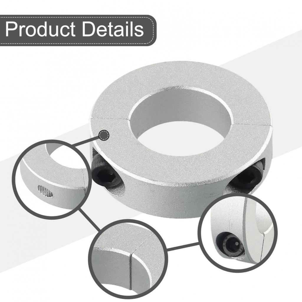 Double Split Clamp Ring Inside Interchangeable Normal Type Silver