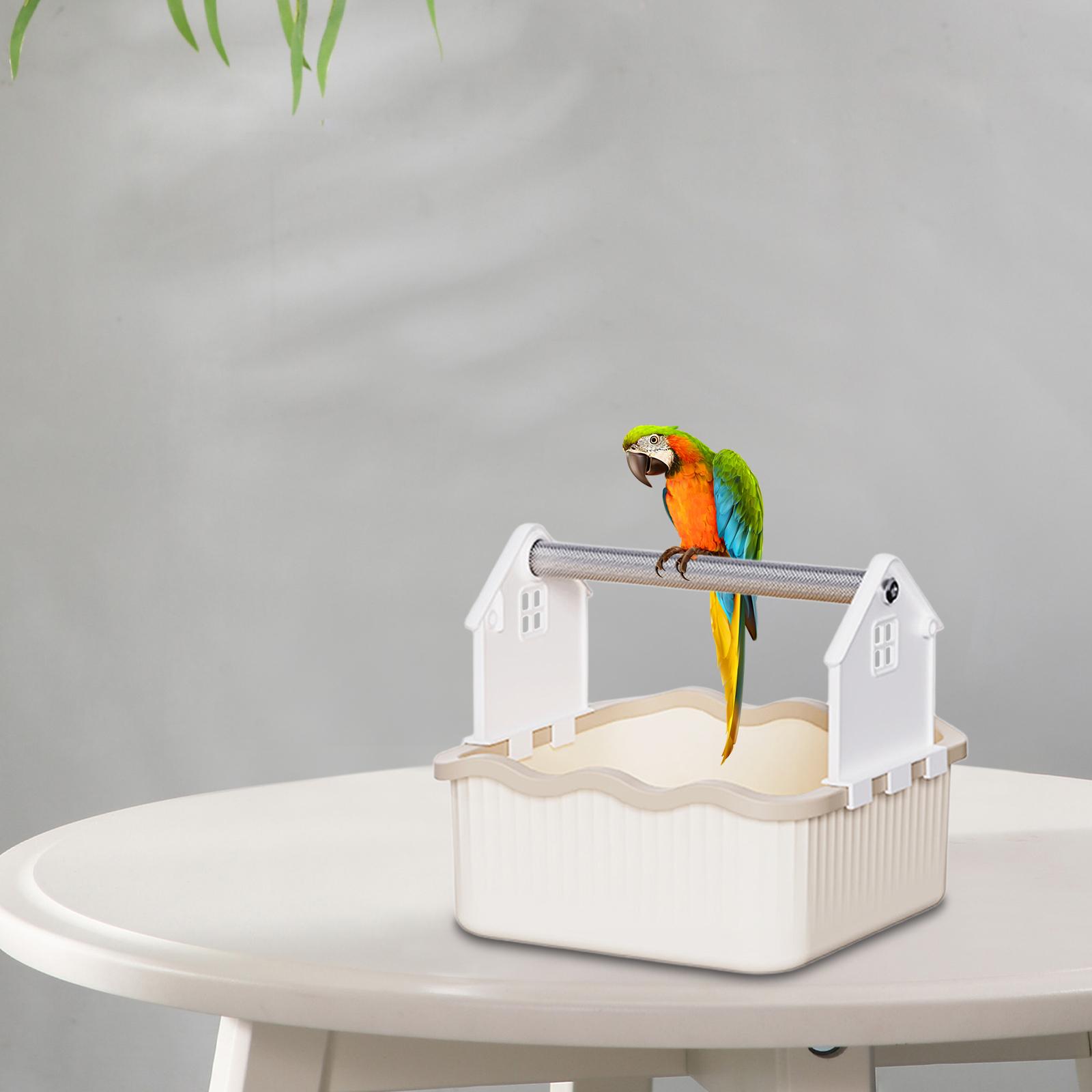 

Adjustable Parrot Play Stand Bird Perch Training Tabletop Cage Toy Aluminum Alloy for Lovebird Parakeet Cockatiel Home Use