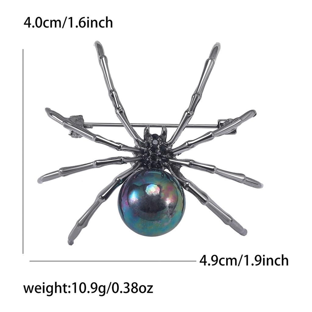European & American Style Rhinestone Spider Brooch - Vintage High-End Unisex Clothing Accessory