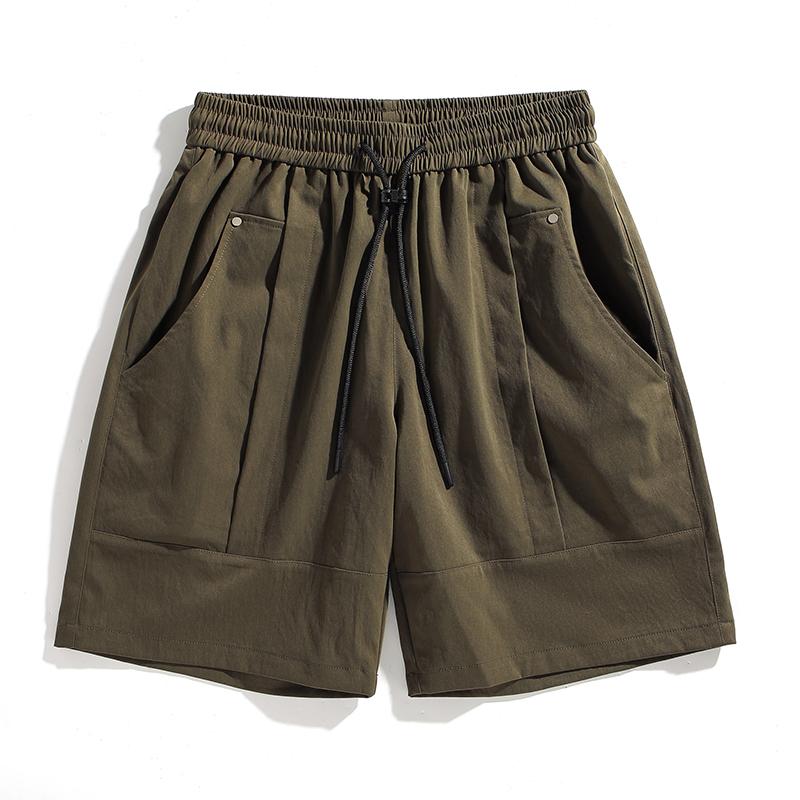 Men's Cargo Shorts Loose Straight Casual Sports Ice Silk Shorts