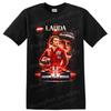 Niki Lauda Formel 1 Ferrari Fahrer Porträt Grafik T-Shirt Klassisches Renn-T-Shirt