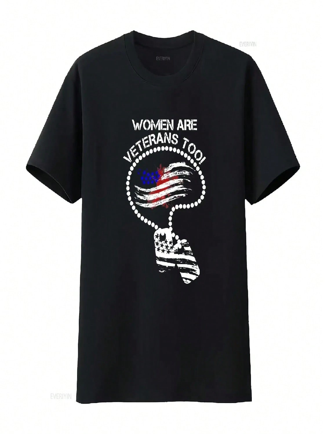 Wounisex Women Are Veterans Too T Shirt Black Vintage Washed Stretched Stylish Homme Designer Clothes Graphic S разноцветный